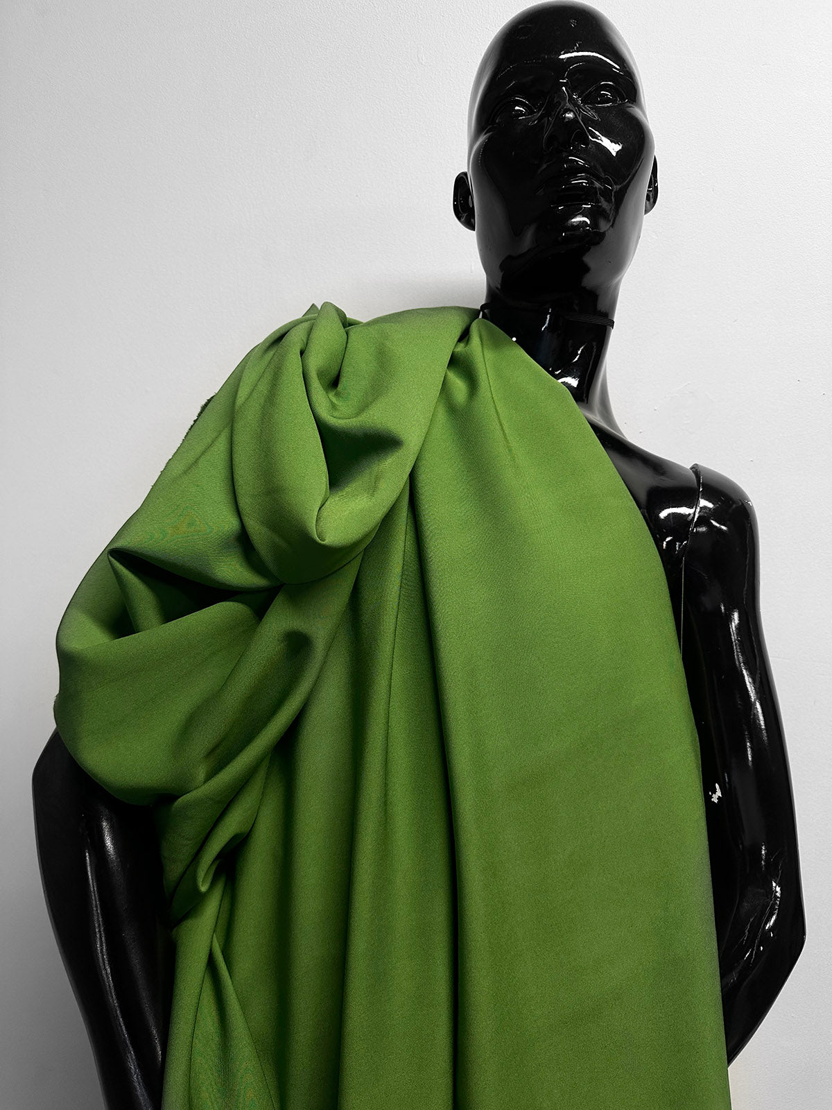 This COLOR! Green Cupro Soft Draping Twill - L'Etoffe Fabrics LLC