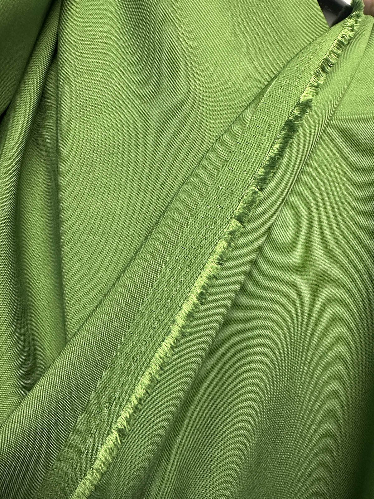 This COLOR! Green Cupro Soft Draping Twill - L'Etoffe Fabrics LLC