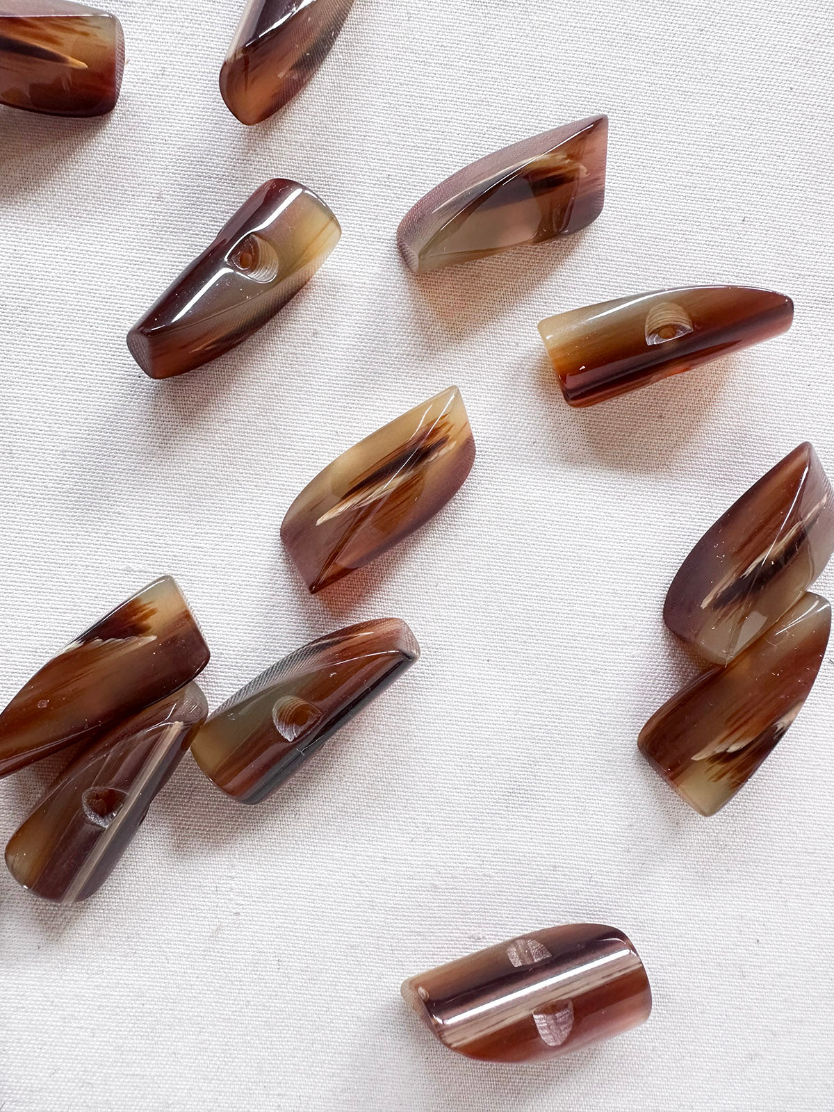 Tortoise Shell Caramel Designer Buttons Per Pair - L'Etoffe Fabrics LLC