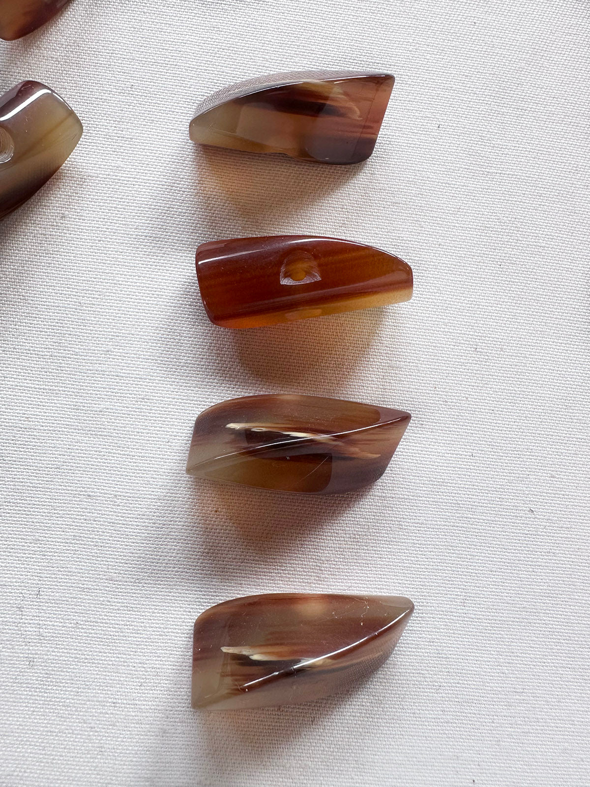 Tortoise Shell Caramel Designer Buttons Per Pair - L'Etoffe Fabrics LLC