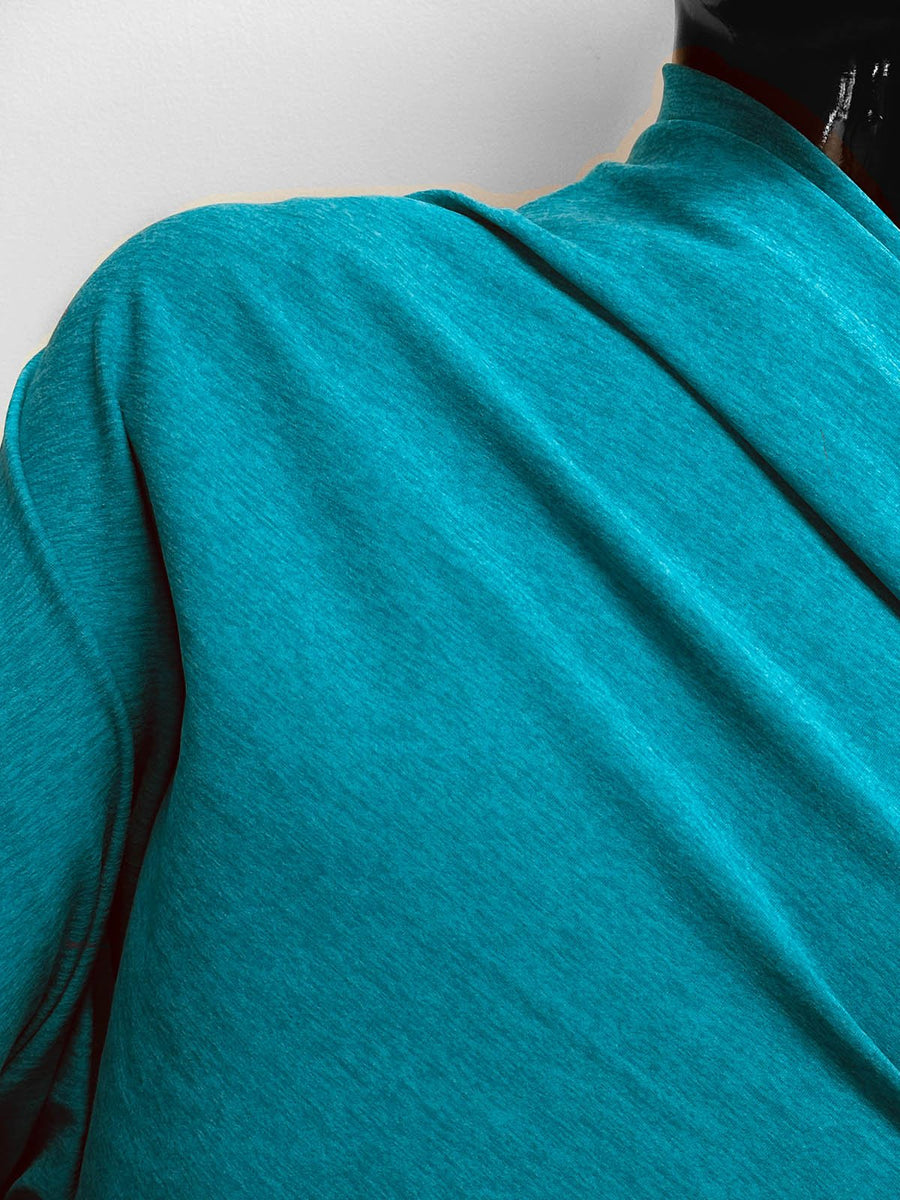 Turquoise Spacedye 4 Way Spandex - L'Etoffe Fabrics LLC