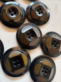 Vintage 1920's Italian Beveled Corozo Nut Coat Buttons - 118 - L'Etoffe Fabrics LLC