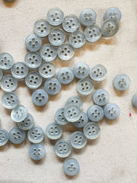 VIntage Arm$ni Shirt Buttons Light Blue Pinstripe - L'Etoffe Fabrics LLC