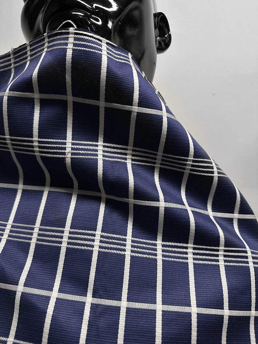 Vintage Cotton Jacquard Window Pane - L'Etoffe Fabrics LLC