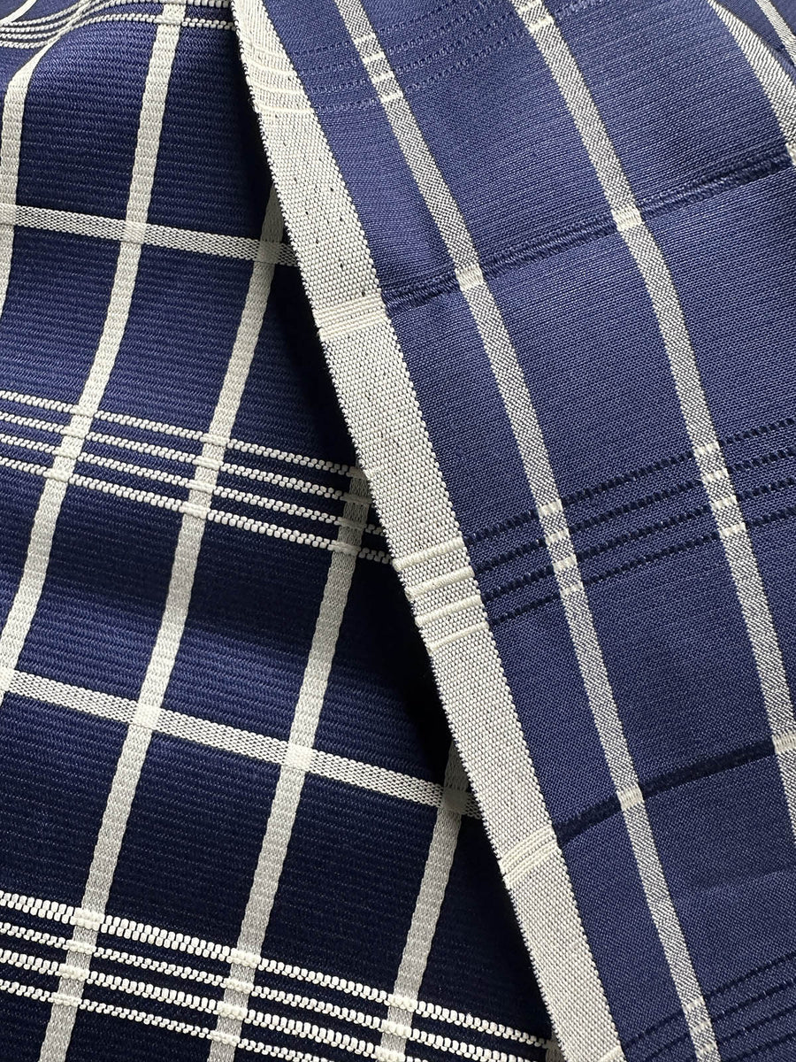 Vintage Cotton Jacquard Window Pane - L'Etoffe Fabrics LLC