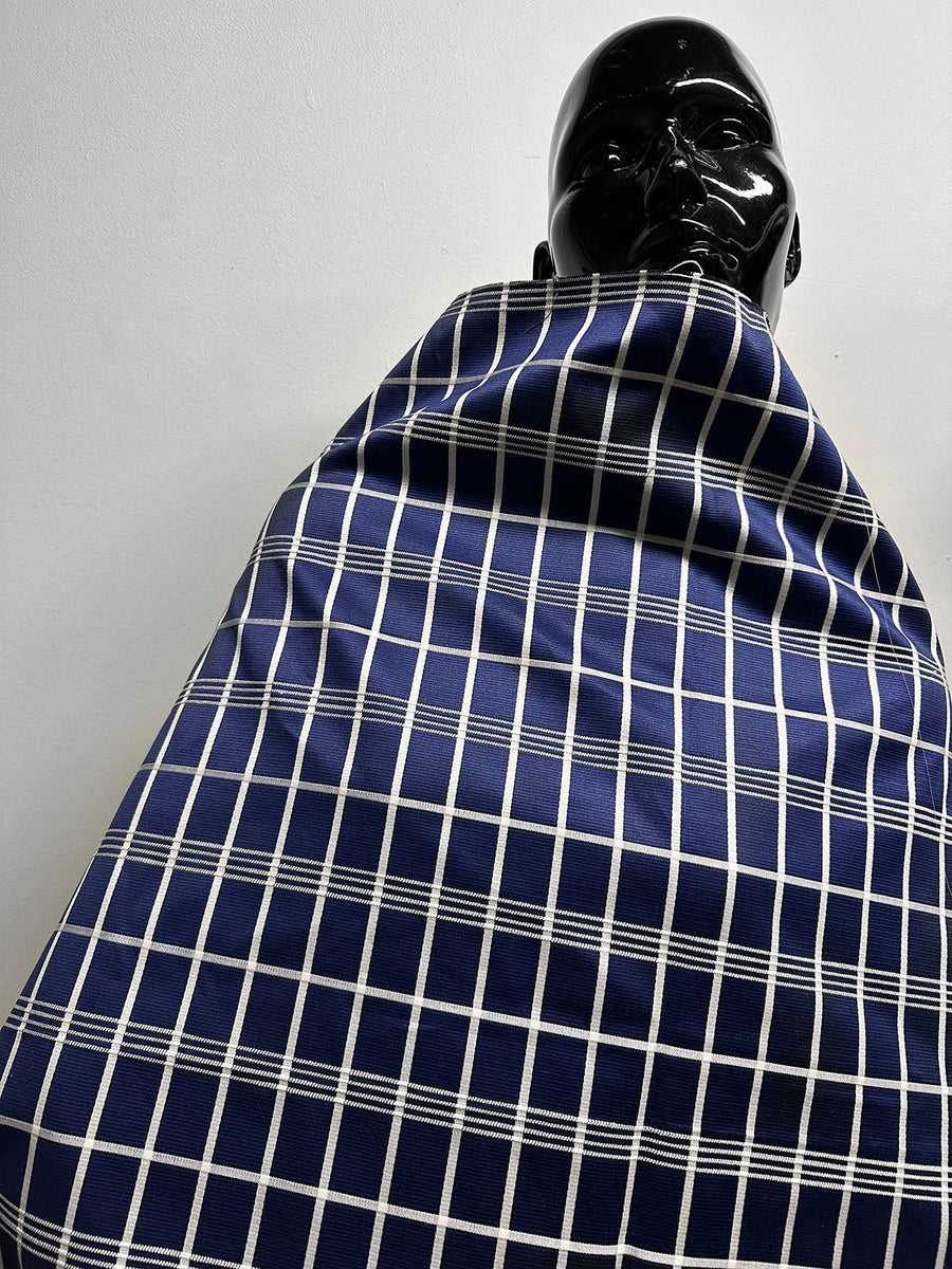 Vintage Cotton Jacquard Window Pane - L'Etoffe Fabrics LLC