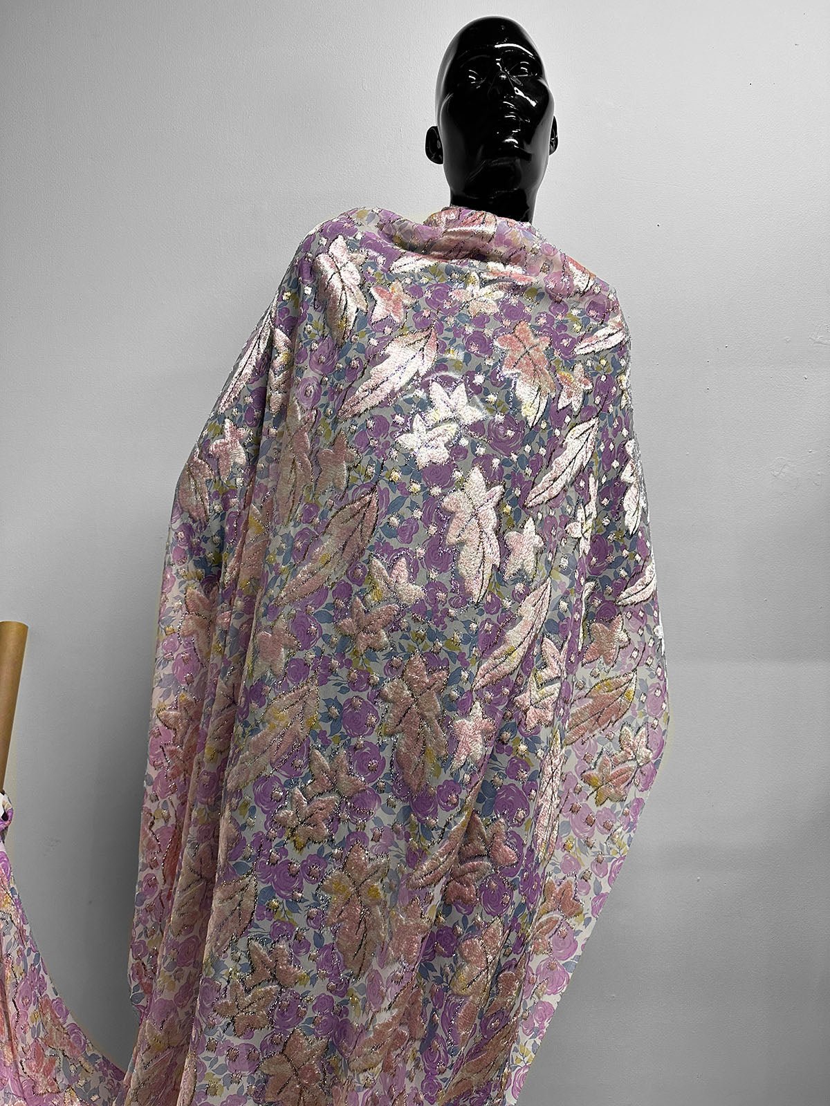 Vintage Cut Floral Leaf Velvet - L'Etoffe Fabrics LLC