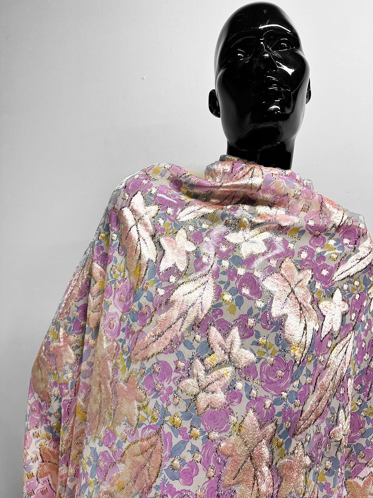 Vintage Cut Floral Leaf Velvet - L'Etoffe Fabrics LLC