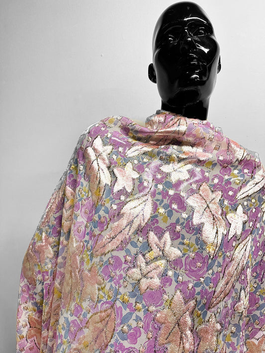 Vintage Cut Floral Leaf Velvet - L'Etoffe Fabrics LLC