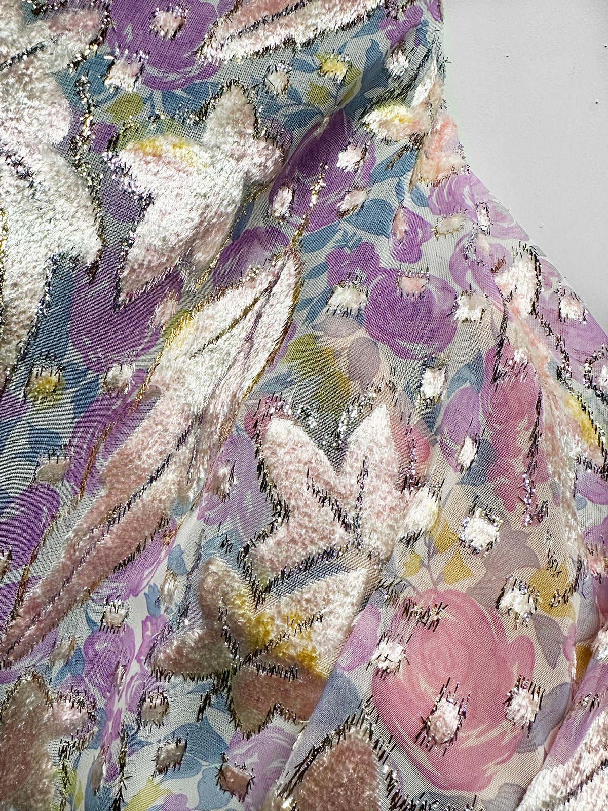 Vintage Cut Floral Leaf Velvet - L'Etoffe Fabrics LLC