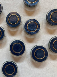 Vintage Holy Roman Blue Marble-esque Buttons - L'Etoffe Fabrics LLC