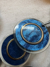 Vintage Holy Roman Blue Marble-esque Buttons - L'Etoffe Fabrics LLC