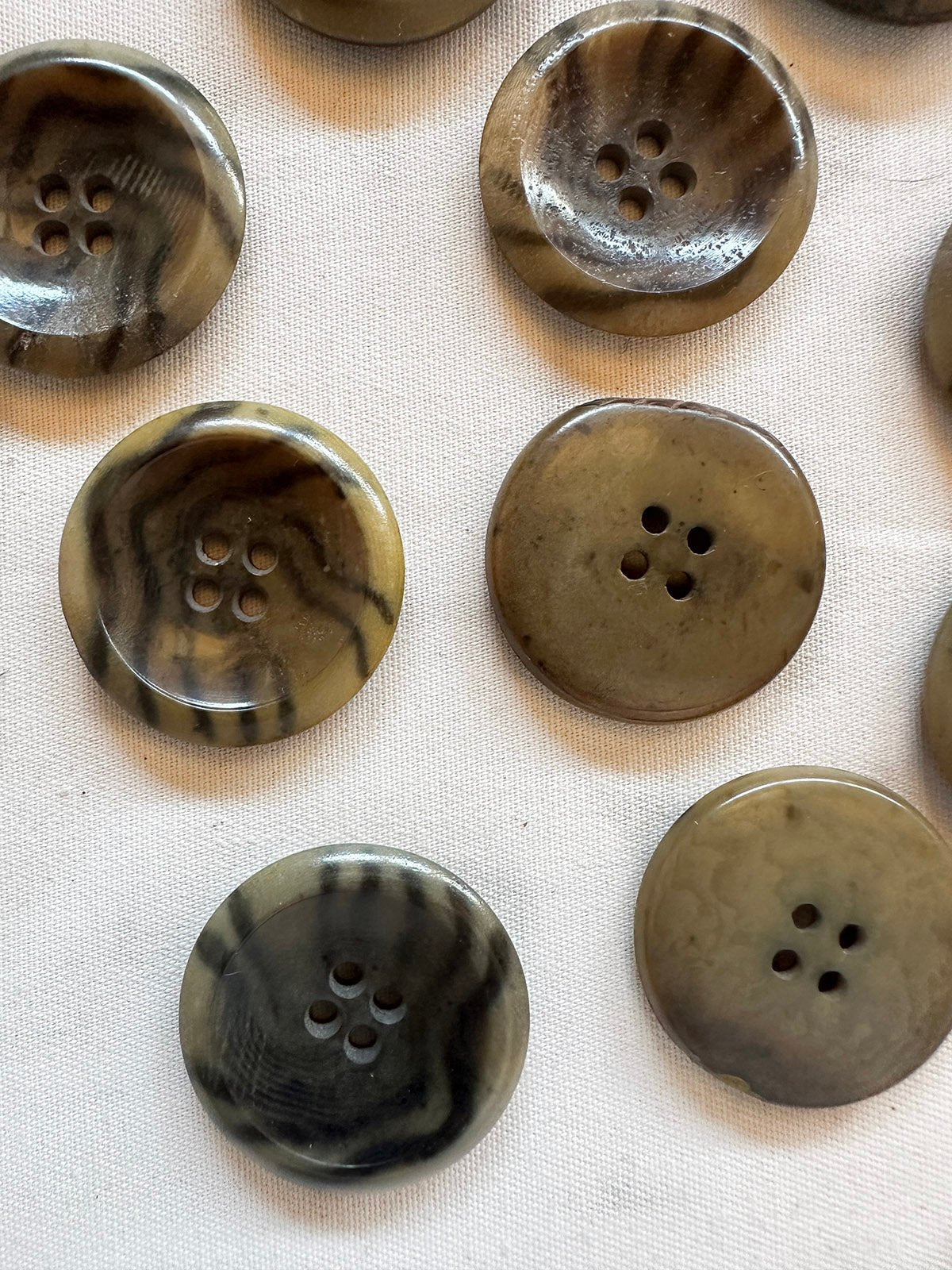 Vintage Italian 1920's Corozo Coat Buttons - 103 - L'Etoffe Fabrics LLC