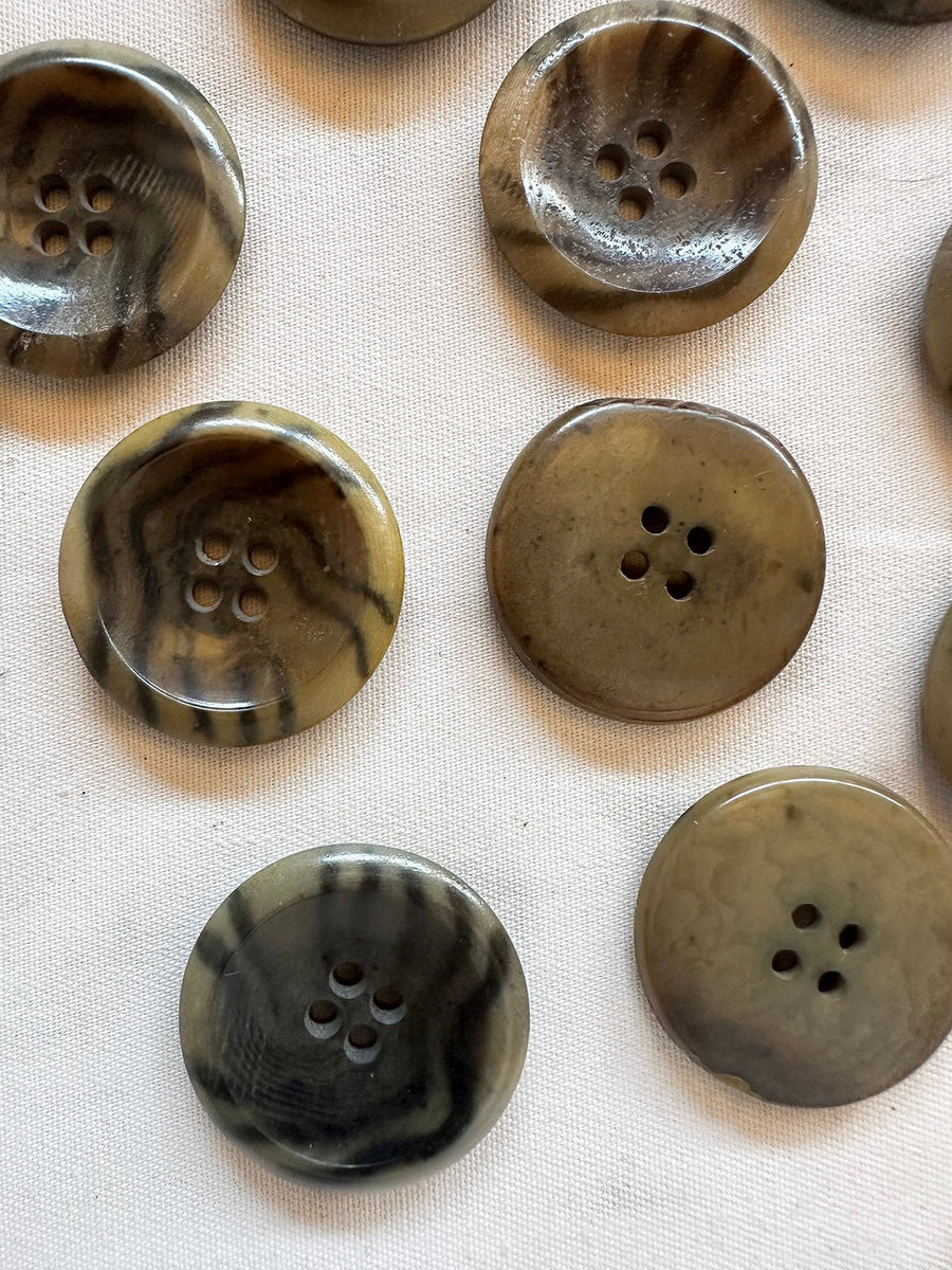 Vintage Italian 1920's Corozo Coat Buttons - 103 - L'Etoffe Fabrics LLC