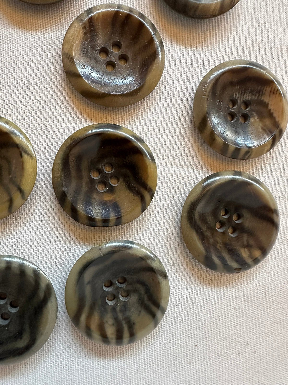 Vintage Italian 1920's Corozo Coat Buttons - 103 - L'Etoffe Fabrics LLC