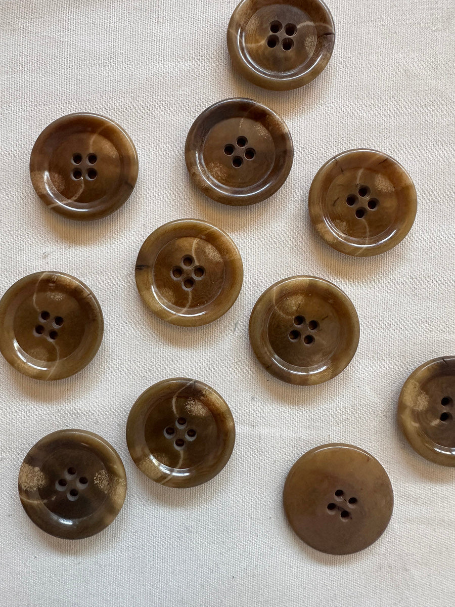Vintage Italian 1920's Corozo Coat Buttons - 105 - L'Etoffe Fabrics LLC