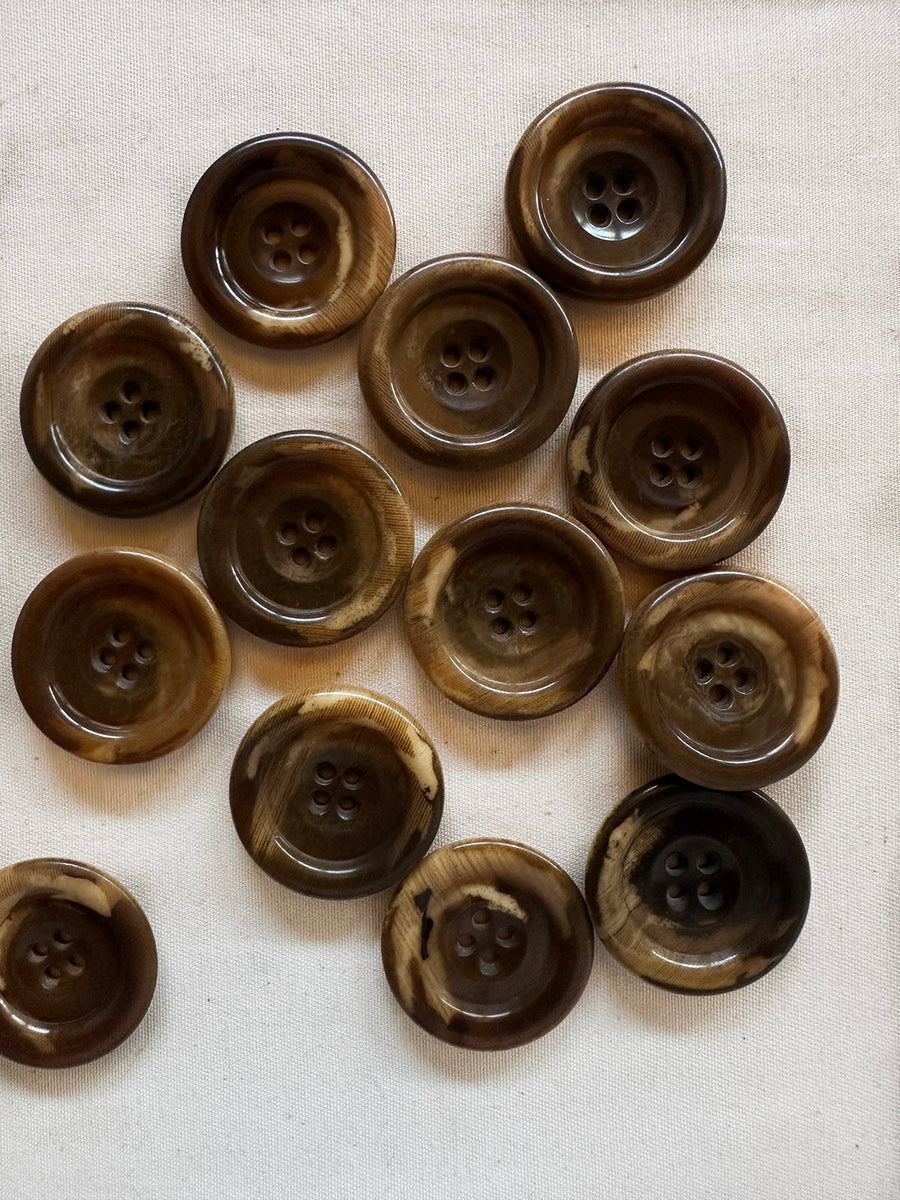 Vintage Italian 1920's Corozo Nut Coat Buttons - 104 - L'Etoffe Fabrics LLC