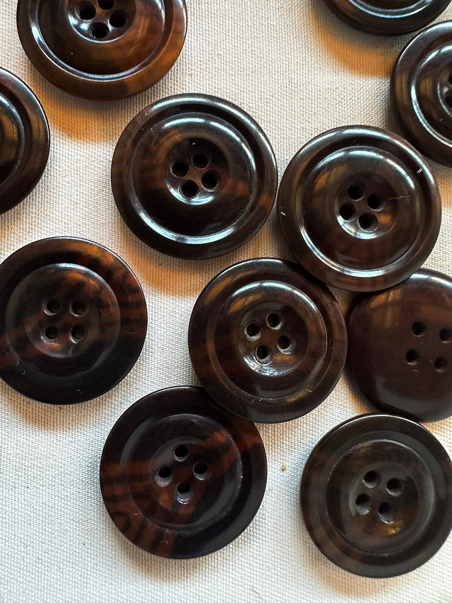 Vintage Italian 1920's Corozo Nut Jacket Buttons 101 - L'Etoffe Fabrics LLC