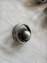Vintage Italian Antique Nickel Globe Buttons - L'Etoffe Fabrics LLC