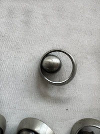Vintage Italian Antique Nickel Globe Buttons - L'Etoffe Fabrics LLC