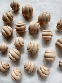 Vintage Italian Beige Glossy Deco Futurist - L'Etoffe Fabrics LLC