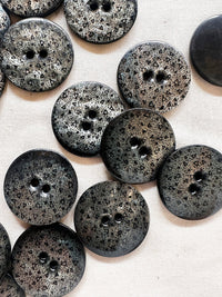 Vintage Italian Big Confetti Print Shell Buttons - L'Etoffe Fabrics LLC