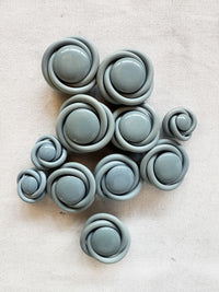 Vintage Italian Buttons Extra Special Knotted Dusty Blue - L'Etoffe Fabrics LLC