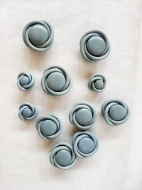 Vintage Italian Buttons Extra Special Knotted Dusty Blue - L'Etoffe Fabrics LLC
