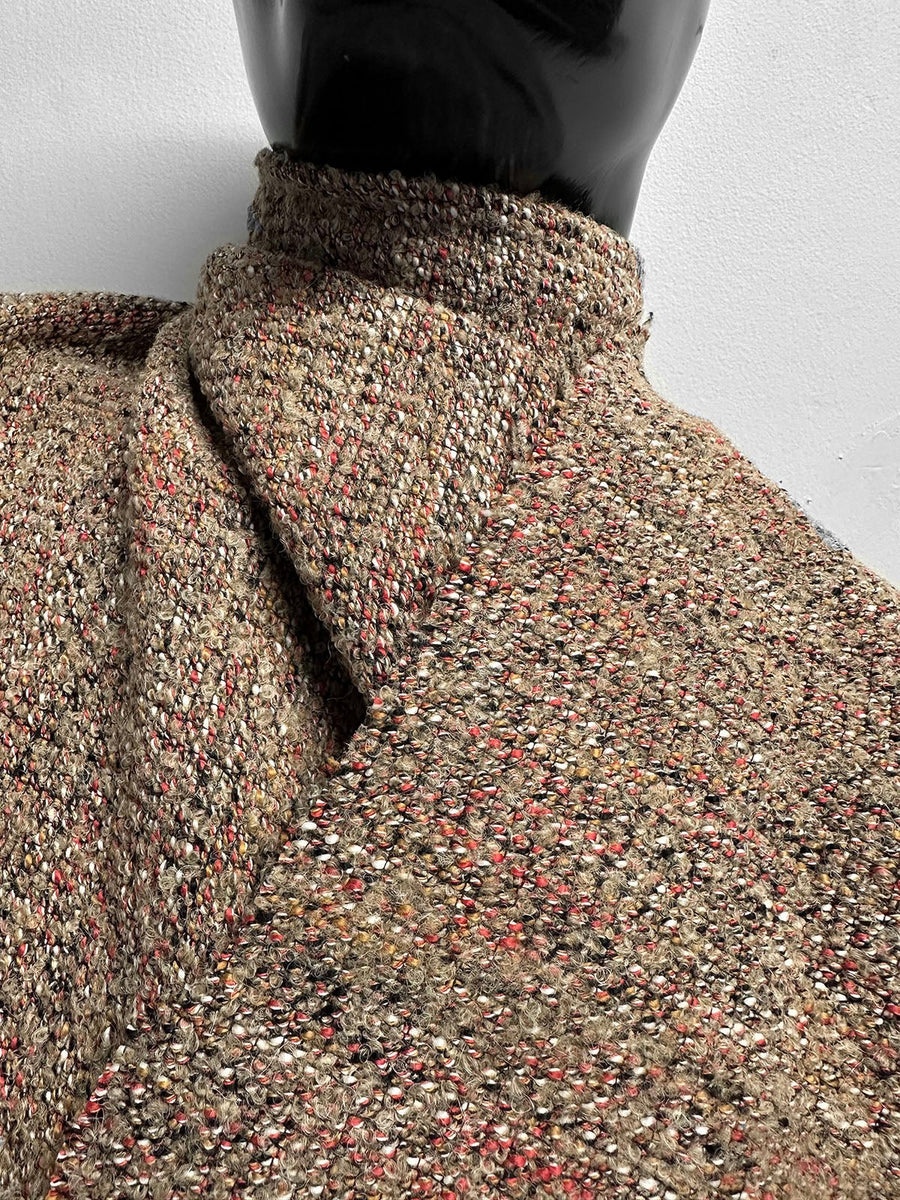 Vintage Italian Cardigan Tweed Interesting Weave Wool - L'Etoffe Fabrics LLC