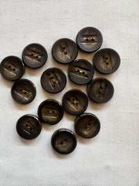 Vintage Italian Carved Center Shirt Buttons - 114 - L'Etoffe Fabrics LLC