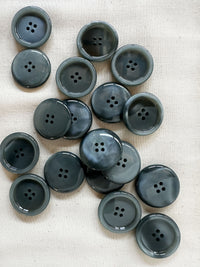 Vintage Italian Casein Blue Gray Buttons - L'Etoffe Fabrics LLC