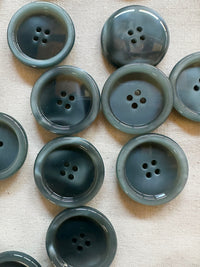 Vintage Italian Casein Blue Gray Buttons - L'Etoffe Fabrics LLC