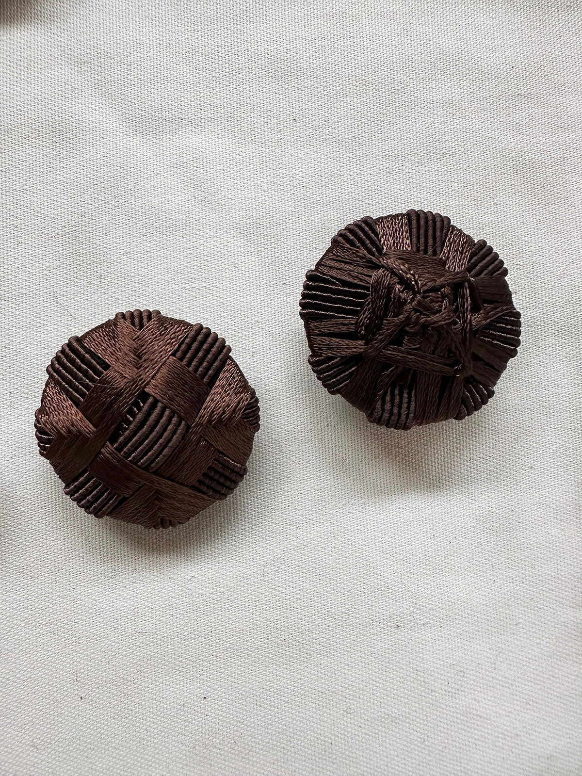 Vintage Italian Chocolate Passementarie Buttons - L'Etoffe Fabrics LLC
