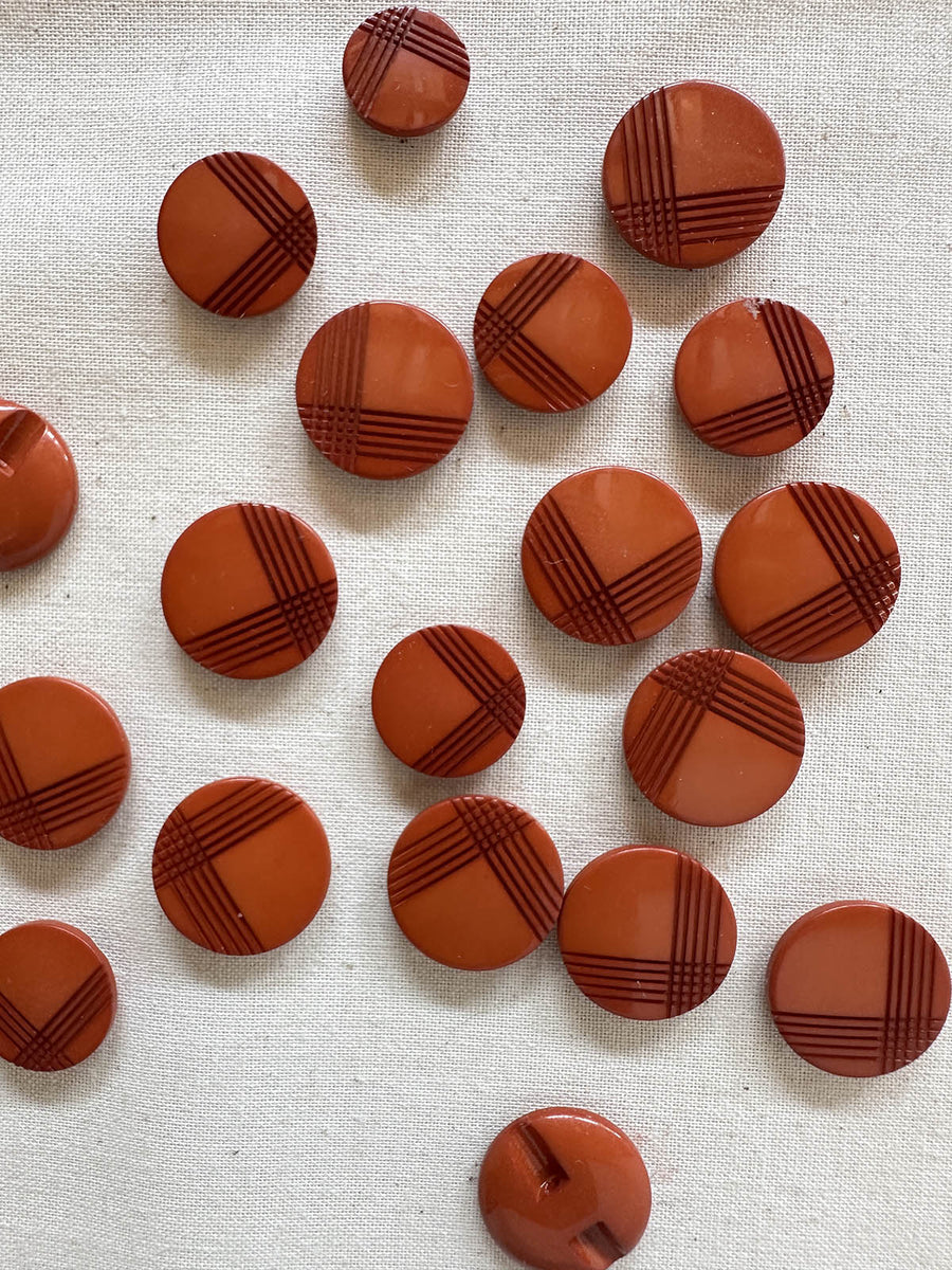 Vintage Italian Cross Hatch Button Bundle - L'Etoffe Fabrics LLC