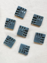Vintage Italian Dusty Blue Deco Buttons - L'Etoffe Fabrics LLC