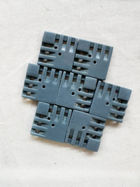 Vintage Italian Dusty Blue Deco Buttons - L'Etoffe Fabrics LLC