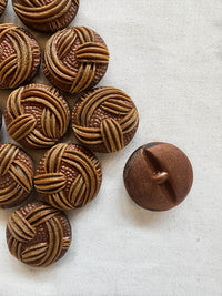 Vintage Italian Earth Buttons - L'Etoffe Fabrics LLC