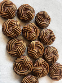 Vintage Italian Earth Buttons - L'Etoffe Fabrics LLC