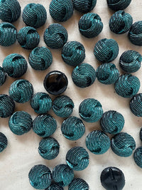 Vintage Italian Faux Beaded Knot Buttons - L'Etoffe Fabrics LLC