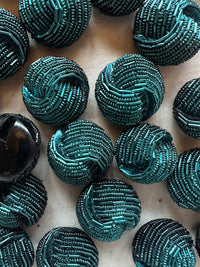 Vintage Italian Faux Beaded Knot Buttons - L'Etoffe Fabrics LLC