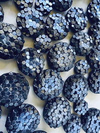 Vintage Italian Faux Sequin Button - L'Etoffe Fabrics LLC