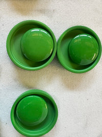 Vintage Italian Green Disc Space Age Buttons - L'Etoffe Fabrics LLC