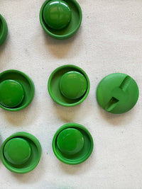 Vintage Italian Green Disc Space Age Buttons - L'Etoffe Fabrics LLC