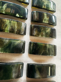 Vintage Italian Green Storm Bar Buttons - L'Etoffe Fabrics LLC