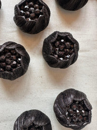 Vintage Italian Hand Finished Molten Flower Buttons - L'Etoffe Fabrics LLC