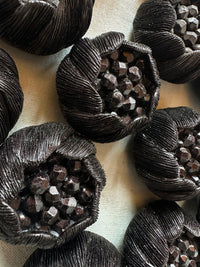 Vintage Italian Hand Finished Molten Flower Buttons - L'Etoffe Fabrics LLC