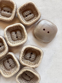 Vintage Italian Handmade Pillow Coat Buttons - L'Etoffe Fabrics LLC