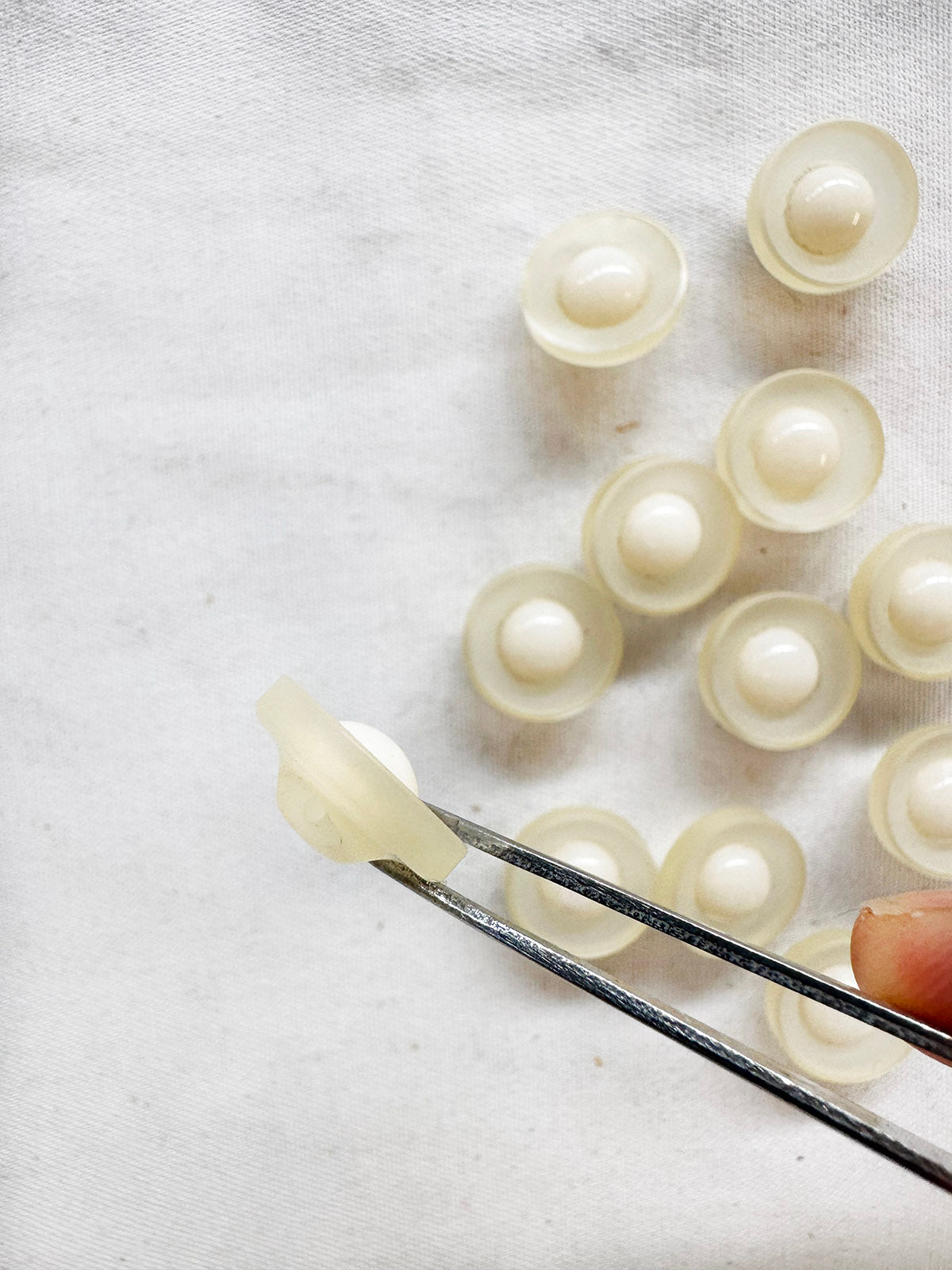 Vintage Italian Industrial Design Ball Center Buttons - L'Etoffe Fabrics LLC