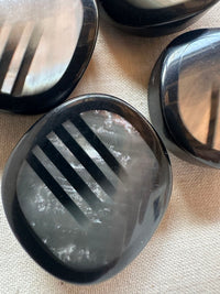 Vintage Italian Inlaid Comb Shape Shell Coat Buttons - L'Etoffe Fabrics LLC