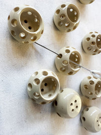 Vintage Italian Ivory Bowl Buttons with with Holes - L'Etoffe Fabrics LLC
